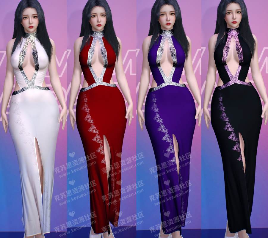 服饰starlu.slit_long_skirt-克苏恩资源社区