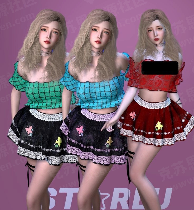 服饰starlu.Sweet_Denim_Butterfly-克苏恩资源社区