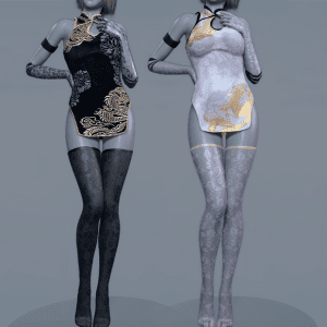 服饰VAMYJ.Cute_Dragon_Qipao-VAM®克苏恩资源社区