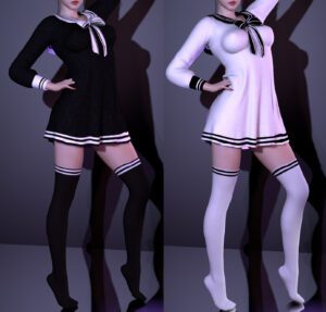 服饰VAM-YJ.Sailor_Dress-VAM®克苏恩资源社区