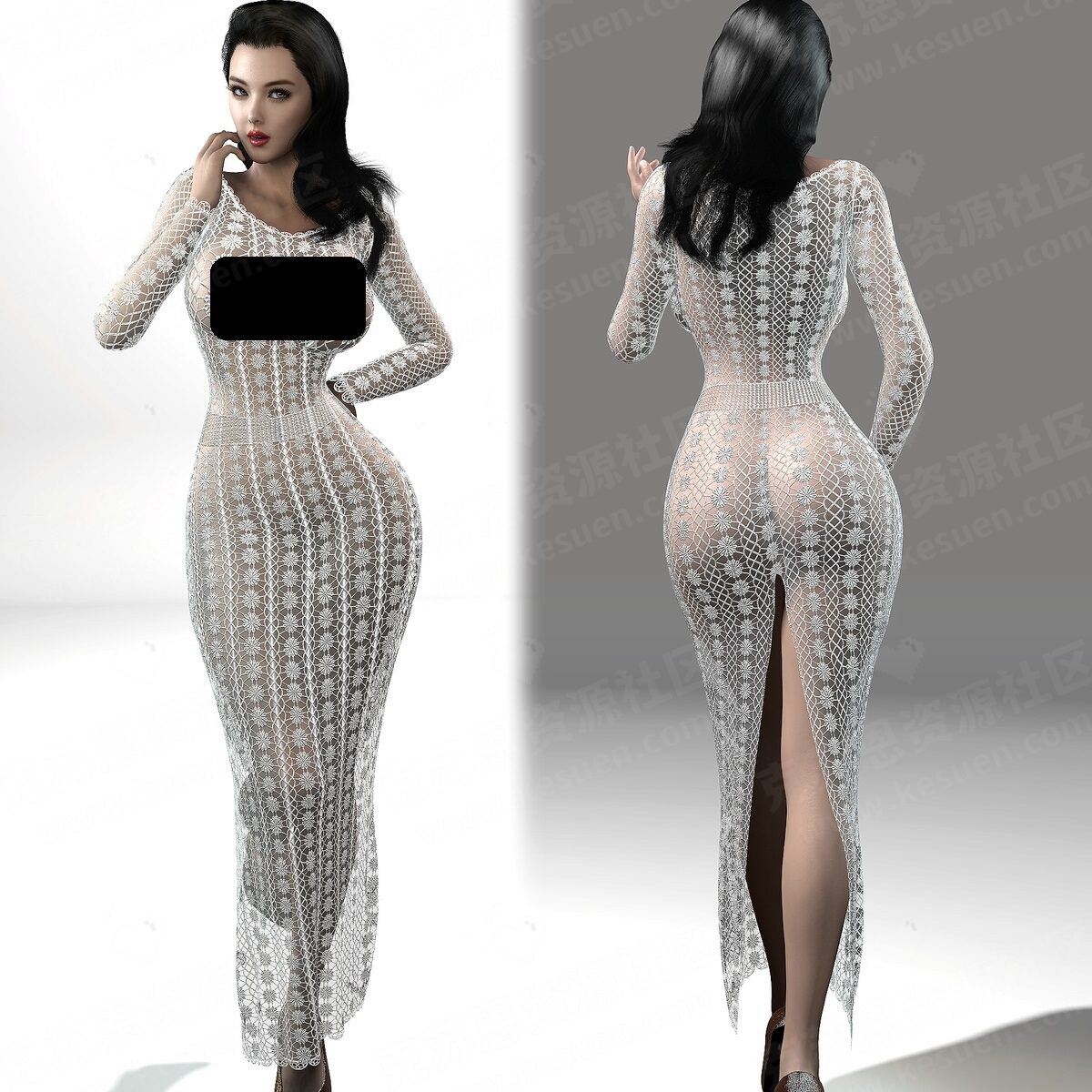 服饰Vmax.K07_Striped_dress-克苏恩资源社区