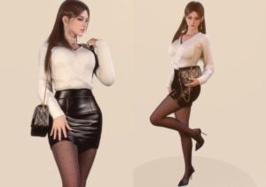 服饰AWG.Sweater_Leather_Skirt_Set-VAM®克苏恩资源社区